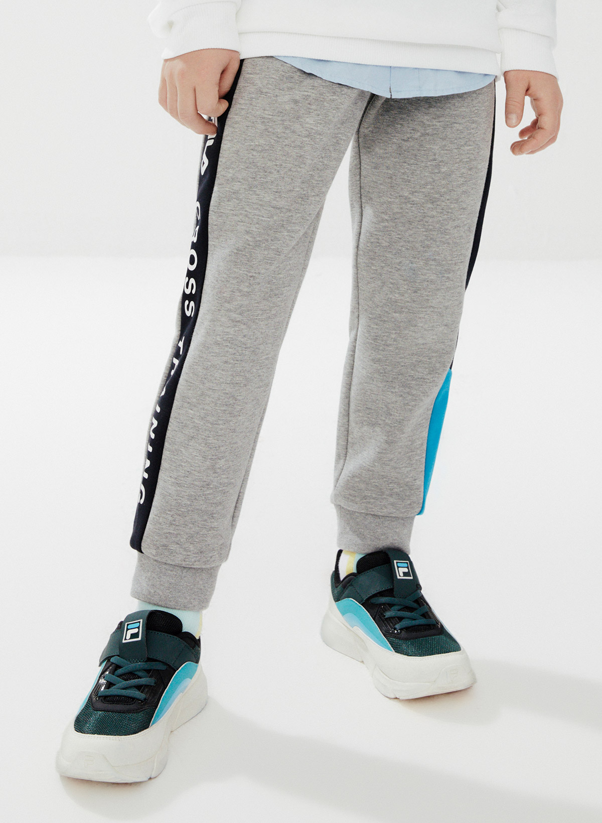 男中大童儿童针织长裤